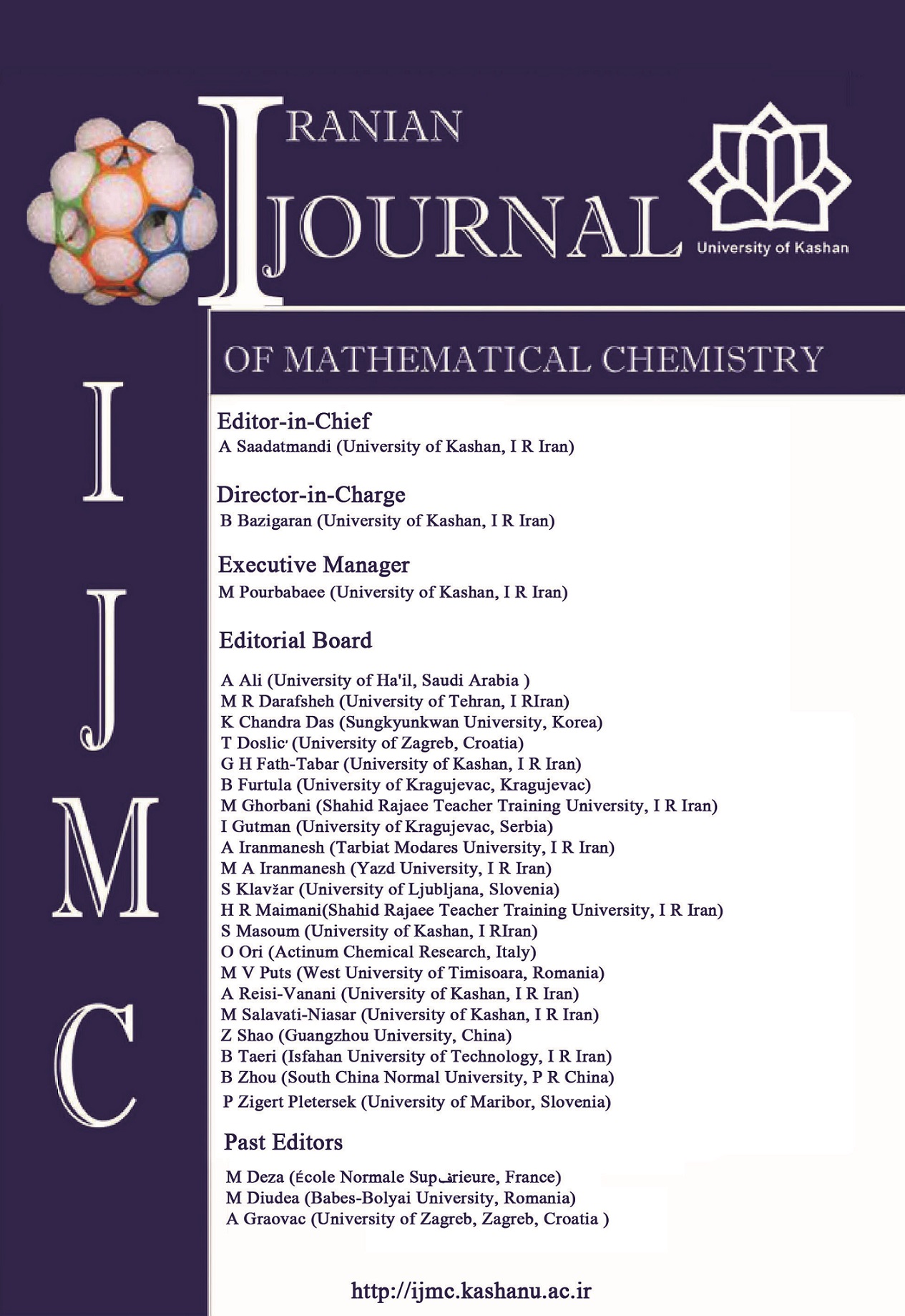 Iranian Journal Of Mathematical Chemistry